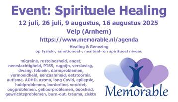 Event: Healing & Genezing juli / aug 2025 in Velp/Arnhem beschikbaar voor biedingen