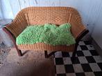 Rieten Kinder/poppen/honden bankje, Huis en Inrichting, Banken | Bankstellen, Ophalen, Minder dan 75 cm, Tweepersoons, Riet of Rotan