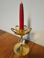 Gold Plated kaarsen kandelaar, vintage, Lovsjo, Antiek en Kunst, Ophalen of Verzenden