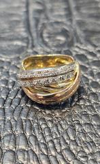 Prachtige 18k 750 gouden Diamant ring, Nieuw, Ophalen of Verzenden, 17 tot 18, Dame