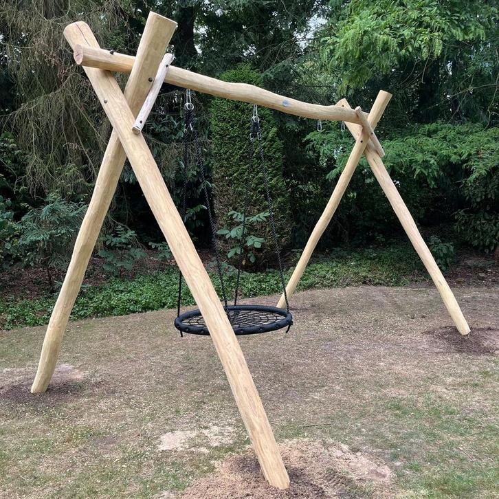 Robinia Schommel X-model – Duurzaam & Stijlvol Speelplezier, Kinderen en Baby's, Speelgoed | Buiten | Speeltoestellen, Nieuw, Schommel