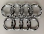 Audi Ringen embleem voorkant / achterkant zilver, Nieuw, Bumper, Achter, Audi