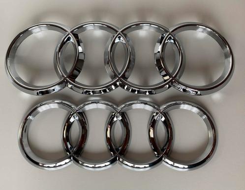 Audi Ringen embleem voorkant / achterkant zilver, Auto-onderdelen, Carrosserie en Plaatwerk, Bumper, Audi, Voor, Achter, Nieuw
