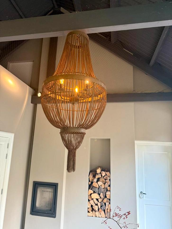 HOFFZ KROONLUCHTER PISTACHE, Huis en Inrichting, Lampen | Kroonluchters, Zo goed als nieuw, Ophalen