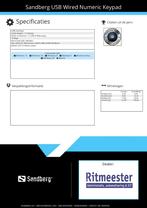 USB Wired Numeric Keypad, Computers en Software, Toetsenborden, Ergonomisch, Verzenden, Nieuw, Bedraad