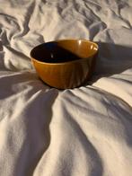 6 Vintage Bruine Soepkommen, Gebruikt, Porselein of Keramiek, Schaal, Rond