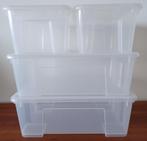 Ikea SAMLA - 4x bak met deksel - 2x 5L & 2x 11L, Ophalen, Minder dan 50 cm, Zo goed als nieuw, Minder dan 40 cm