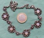 Vintage zilveren ketting met maansteen, Ophalen of Verzenden, Zilver, Ketting, Met edelsteen