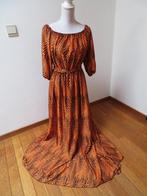 H12 EMO nieuw met kaartje lange satijn jurk bruin zwart 44, Kleding | Dames, EMO  ., Bruin, Maat 42/44 (L), Nieuw