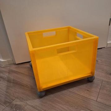 Vintage Ikea Mard opbergkrat jaren '90 LP box op wieltjes beschikbaar voor biedingen