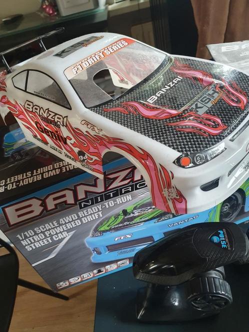 Banzai nitro 1/10 FTX, Hobby en Vrije tijd, Modelbouw | Radiografisch | Auto's, Gebruikt, Auto onroad, Nitro, Schaal 1:10, RTR (Ready to Run)