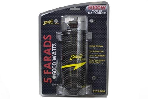 Stinger Select SSCAP5M Powercap / 5 Farad Condensator, Auto diversen, Autospeakers, Nieuw, Ophalen of Verzenden