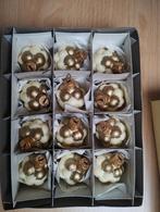 12 kerstballen mond geblazen crème/goud, Diversen, Kerst, Ophalen of Verzenden, Zo goed als nieuw