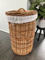 Riet rieten rotan mand wasmand rond bruin rattan, Ophalen of Verzenden, Zo goed als nieuw, Rond, Riet