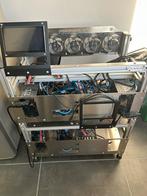 Mining rig behuizing incl processor, moederbord en kabels, Zo goed als nieuw, Ophalen