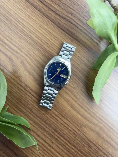 **Vintage Seiko 5 Automatisch Horloge – Midnight Blue**, Sieraden, Tassen en Uiterlijk, Horloges | Heren, Gebruikt, Polshorloge