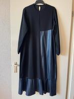 Zwarte jurk met leren deel nieuw, Maat 38/40 (M), Zwart, Nieuw, Ophalen of Verzenden
