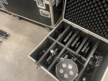 8x ADJ Profile Plus led par inc flightcase beschikbaar voor biedingen