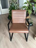 Eetkamer stoelen (4x stuks), Huis en Inrichting, Stoelen, Ophalen, Bruin, Leer, Zo goed als nieuw