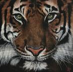 Origineel handgemaakt tijger schilderij, kunstwerk, Ophalen of Verzenden