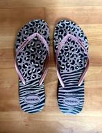 Dierenprint Havaianas, Kleding | Dames, Schoenen, Slippers, Ophalen of Verzenden, Zo goed als nieuw, Roze