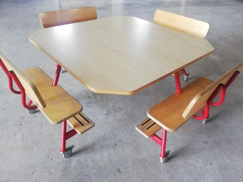 Rolf groepstafel, kindertafel voor kinderen incl bankje, Kinderen en Baby's, Kinderkamer | Tafels en Stoelen, Gebruikt, Tafel(s) en Stoel(en)