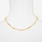 Ketting met zoetwaterparels en glaskralen, Overige materialen, Verstelbaar, Nieuw, Ophalen of Verzenden
