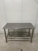 Horeca rvs werktafel werkbank tafel 140 cm, Gebruikt, 100 tot 150 cm, Ophalen of Verzenden, Minder dan 100 cm