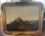 Olieverf Schilderij in antieke lijst van Plaggenhut Groesbee, Antiek en Kunst, Ophalen