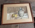 Antiek Stilleven Aquarel met Citroenen en Kruik A. Kern, Antiek en Kunst, Kunst | Schilderijen | Klassiek, Ophalen of Verzenden