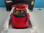 FERRARI 458 SPIDER BEIGE INTERIEUR 1:18 HOT WHEELS ELITE, Ophalen of Verzenden, Zo goed als nieuw, Auto, Hot Wheels