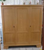Brocante driedeurskast in originele staat, uitneembaar, Ophalen