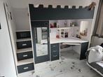 Kinderkamer, teenagerkamer 252x95cm, Ophalen, Zo goed als nieuw, Hoogslaper