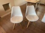 Eetkamerstoelen wit 2 stuks, Huis en Inrichting, Ophalen, Gebruikt, Twee, Wit