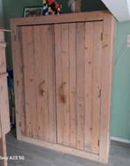 Stijgerhouten kast, Ophalen, 100 tot 150 cm, Met hangruimte, Zo goed als nieuw