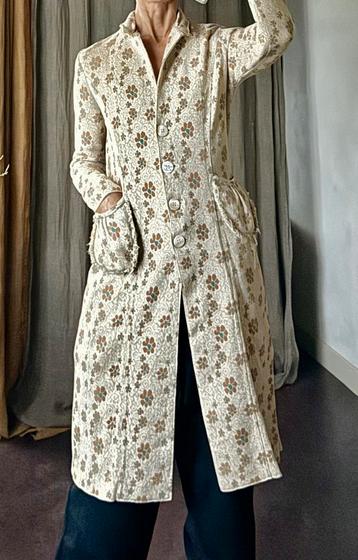 Mooie lange vest jas blazer intarsia daisy vib 36/38 beschikbaar voor biedingen