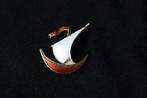 Vintage Ivar Holth Noorwegen zilver Vikingschip broche, Ophalen of Verzenden, Dames, Ivar holth
