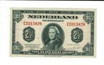 Muntbiljet 2 1/2 gulden 1943 Wilhelmina, NVMH 14-1, Ophalen of Verzenden, 1 gulden
