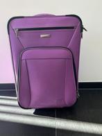 Koffer (paars/ roze), Sieraden, Tassen en Uiterlijk, Koffers, 60 tot 70 cm, Uitschuifbare handgreep, Gebruikt, Hard kunststof