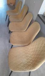 5 stoelen geel, Huis en Inrichting, Stoelen, Ophalen, Gebruikt, Overige kleuren, Twee