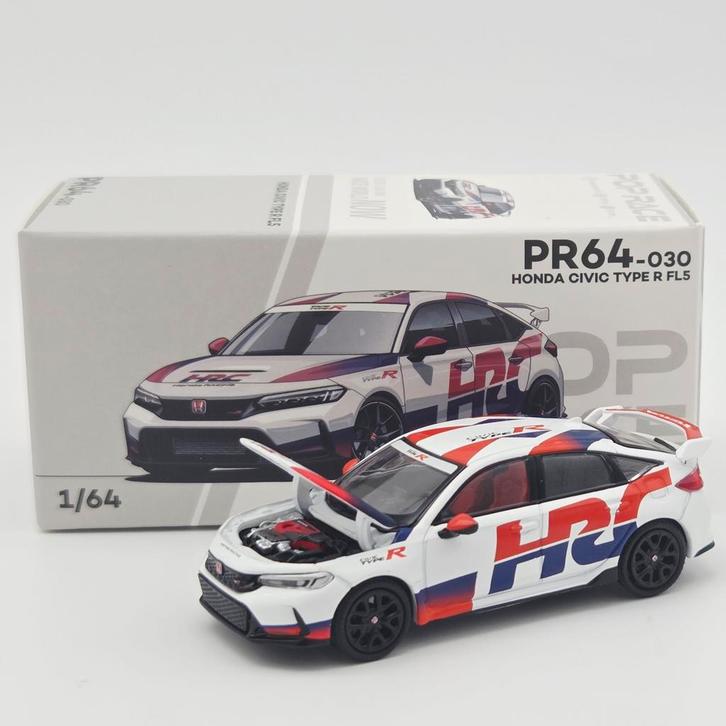Pop Race Honda Civic Type R (FL5) #271, white/red/blue, Hobby en Vrije tijd, Modelauto's | Overige schalen, Nieuw, Auto, Ophalen of Verzenden