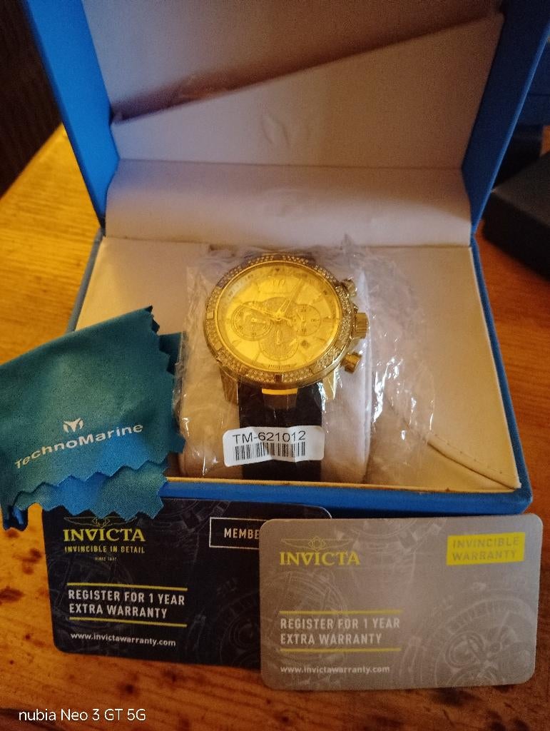 Exclusieve Invicta TechnoMarine TM-621012, Overige merken, Polshorloge, Kunststof, Ophalen of Verzenden