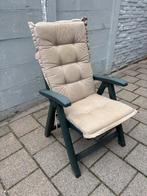 Gratis 4 stuks verstelbare tuinstoelen incl kussens, Tuin en Terras, Ophalen, Gebruikt, Kunststof