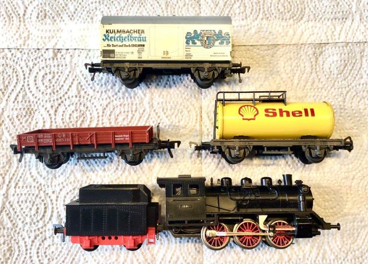 Startset, Fleischmann goederentrein met trafo en rails, Hobby en Vrije tijd, Modeltreinen | H0, Gebruikt, Treinset, Gelijkstroom