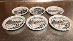 Set van 6 kleine bordjes met stadsgezichten, Ophalen