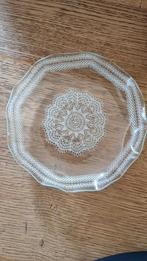 BROCANTE GLAZEN SCHAAL DOORSNEE 22CM, Ophalen of Verzenden