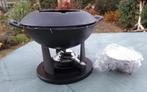 ALS NIEUW! Chinees fondueset incl. wok en rooster, Gietijzer, Ophalen of Verzenden, Zo goed als nieuw, Keramische plaat