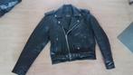 Stoere zwart leren motorjack S, Ophalen of Verzenden, Tweedehands, Heren, Jas | leer