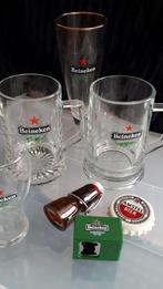 Heineken glazen en flesopener (ook Amstel en Grolsch), Ophalen, Zo goed als nieuw, Glas of Glazen, Heineken