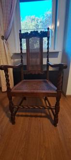 Antieke Eiken Stoel met Getorste Poten, Antiek en Kunst, Ophalen of Verzenden